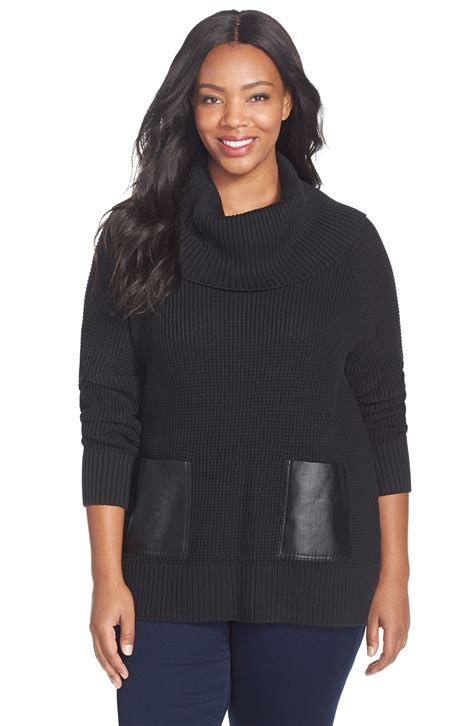 michael kors faux leather sweater